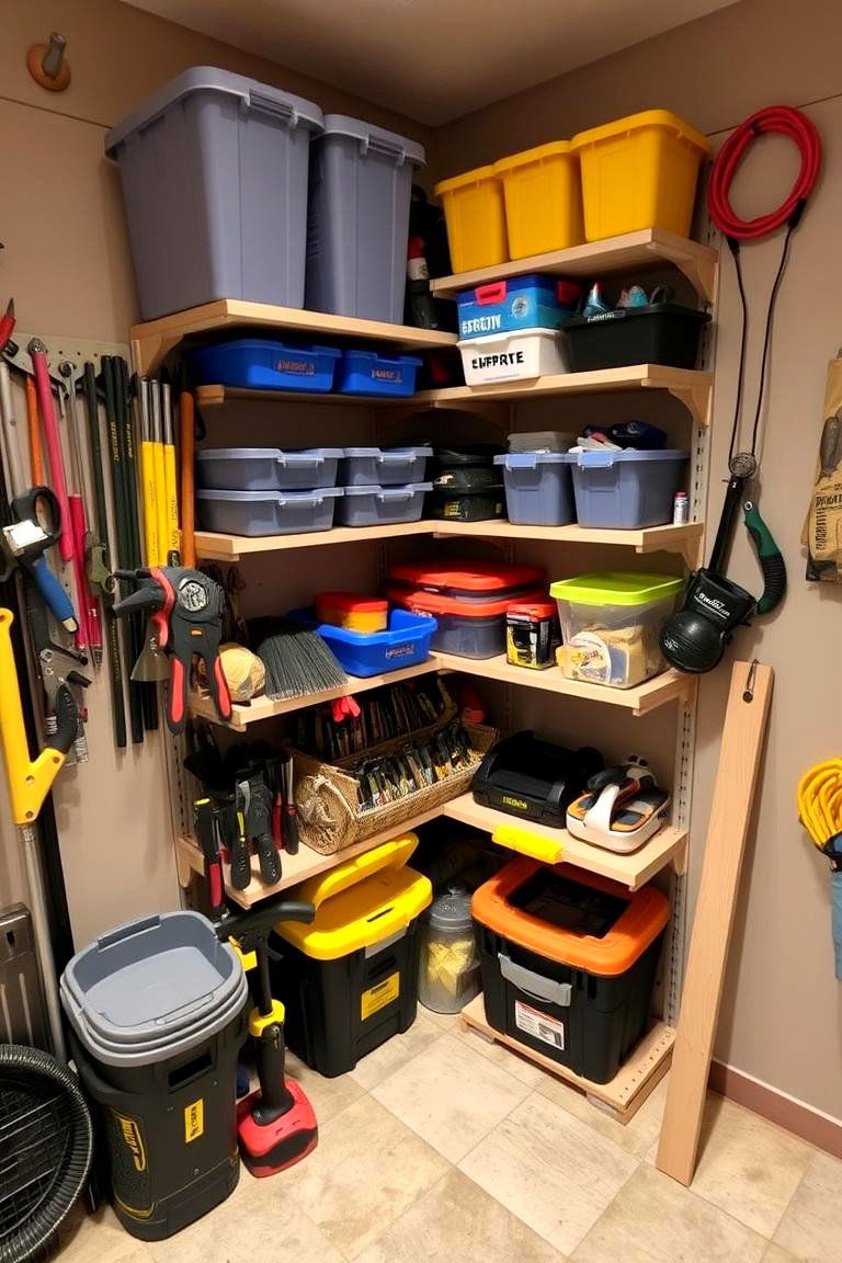 Corner Storage Units - 24 Garage Storage Ideas