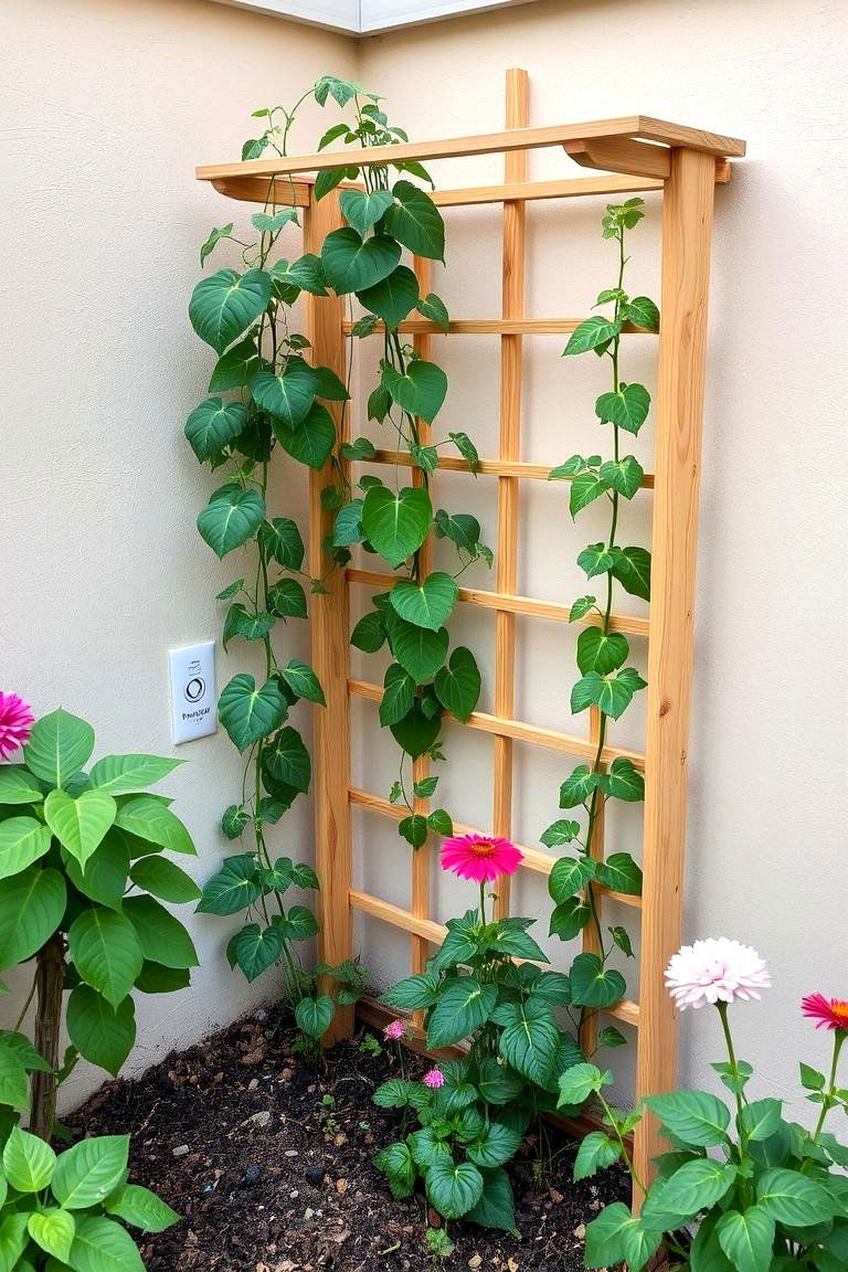 Corner Trellis - 24 Garden Trellis Ideas