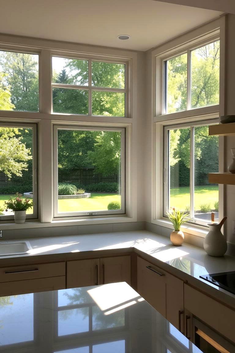 Corner Windows for a Panoramic View - 24 Kitchen Window Ideas