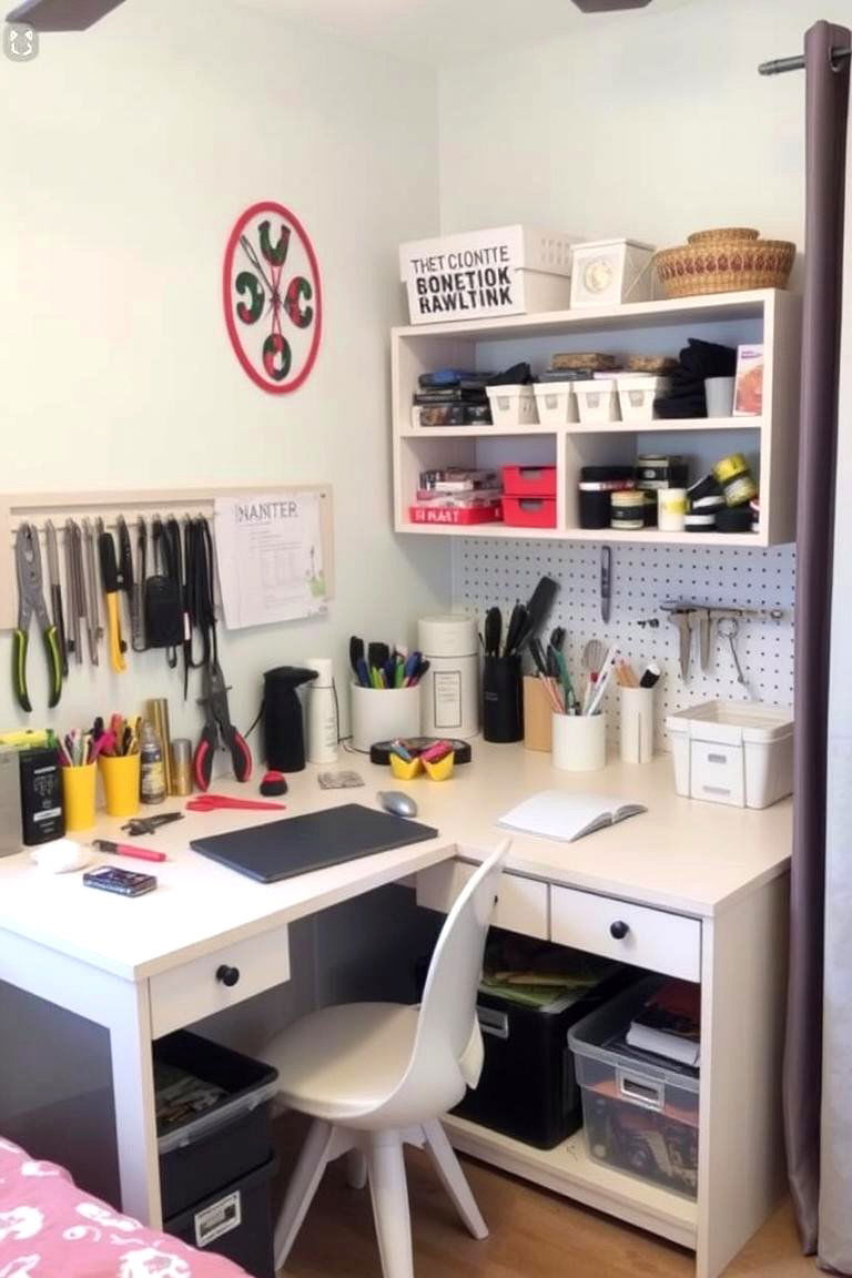 Corner Workbench or Craft Station - 24 Bedroom Corner Ideas