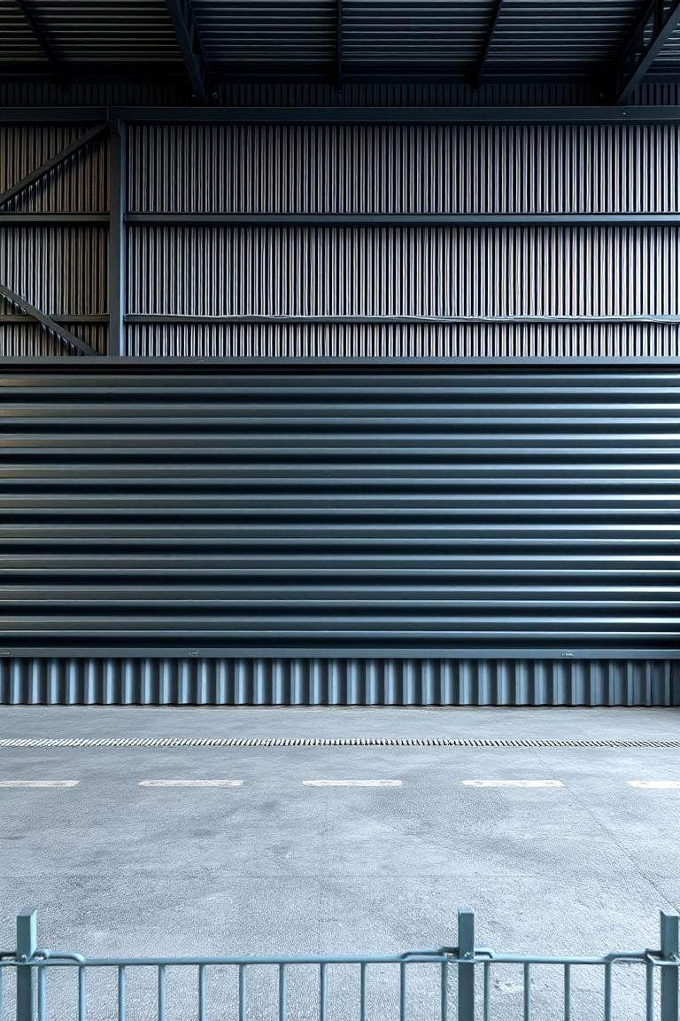 Corrugated Metal Horizontal Fence - 24 Horizontal Fence Ideas