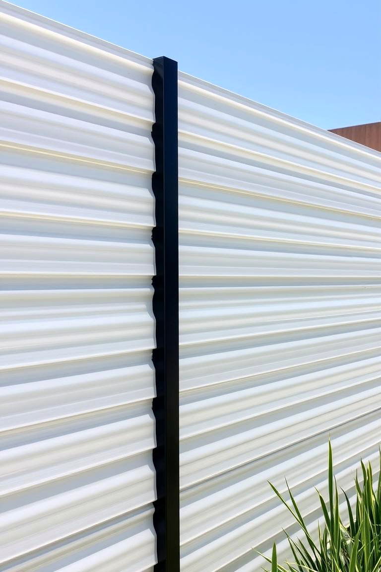 Corrugated Plastic Privacy Panels - 24 Cheap Privacy Fence Ideas