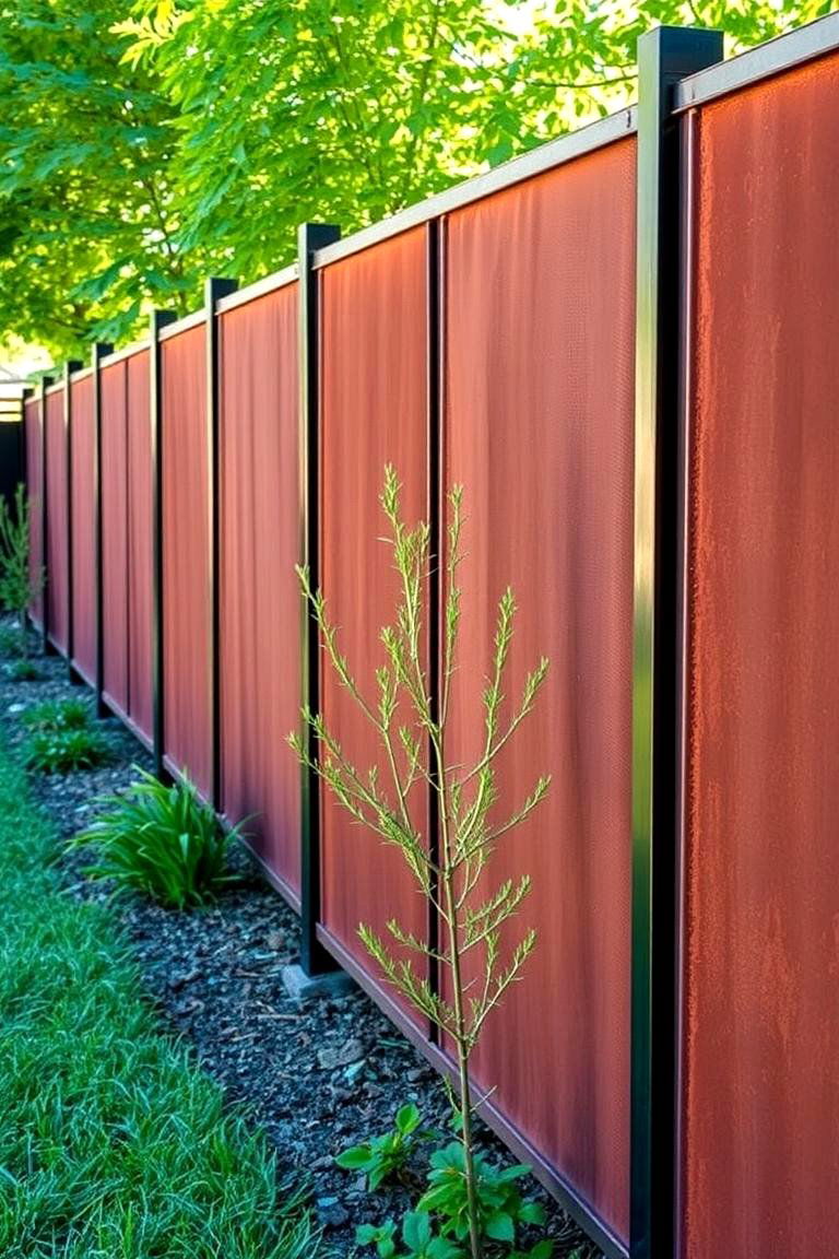 Corten Steel Privacy Fence - 24 Privacy Fence Ideas