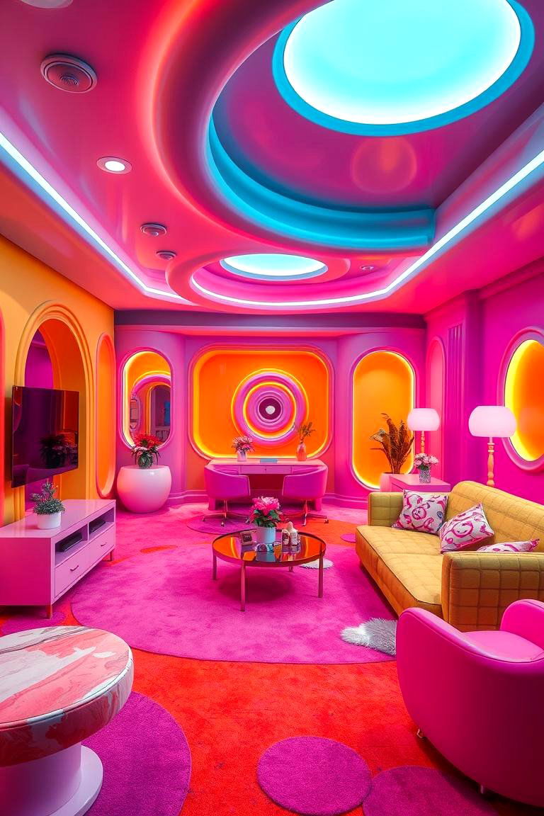 Cosmic Colorful Chamber - 24 Space-themed Room Ideas
