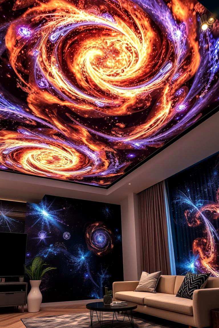 Cosmic Lighting Fixtures - 24 galaxy space-themed bedroom ideas