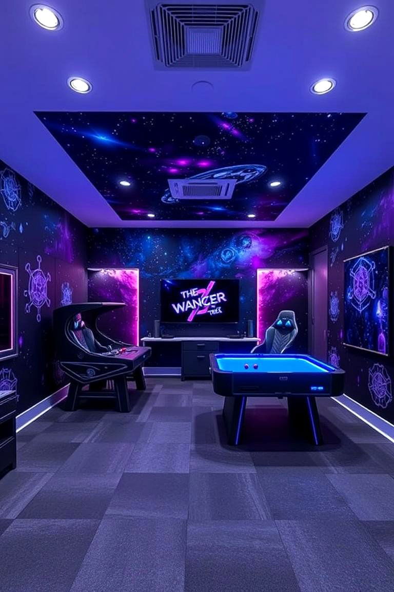 Cosmic Space Themes - 24 Game Room Paint Ideas