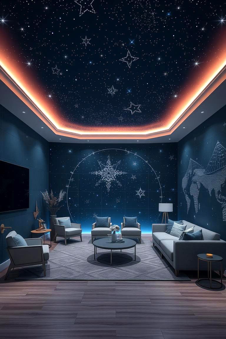Cosmic Starry Sanctuary - 24 Space-themed Room Ideas