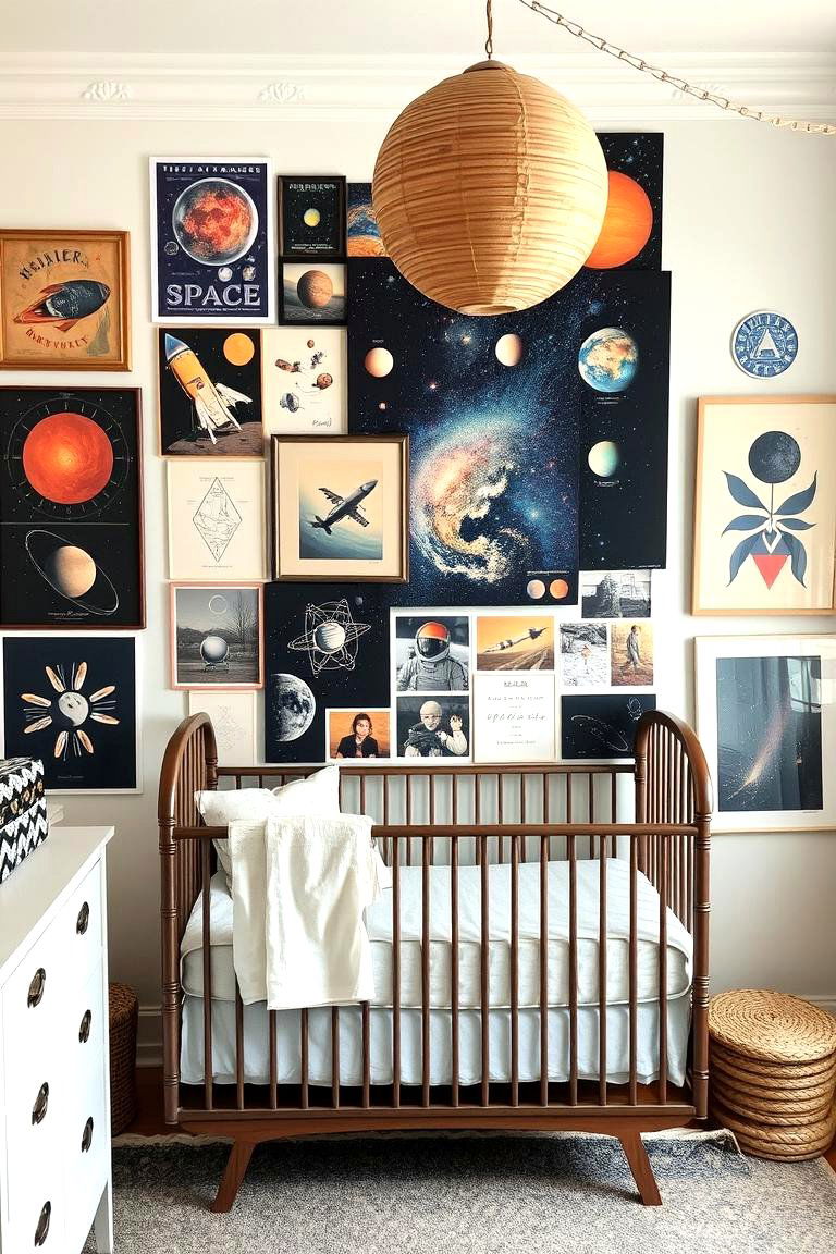 Cosmos Collage Creativity - 24 Space-themed Nursery Ideas
