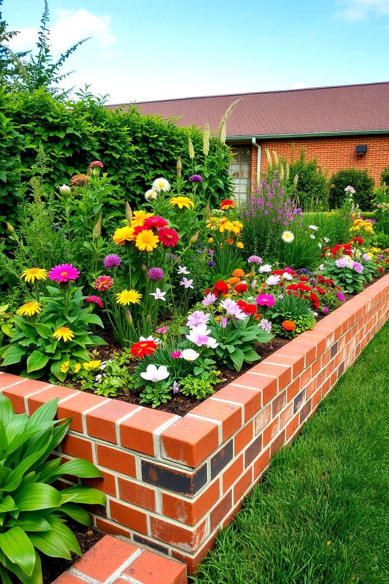 Cost Effective Brick or Stone Borders - 24 Inexpensive Raised Garden Bed Ideas