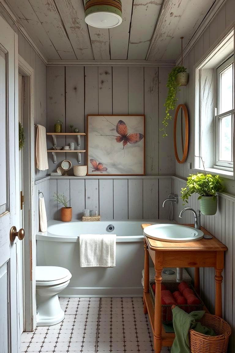 Cottage Inspired Calm - 24 Green and Grey Bathroom Ideas