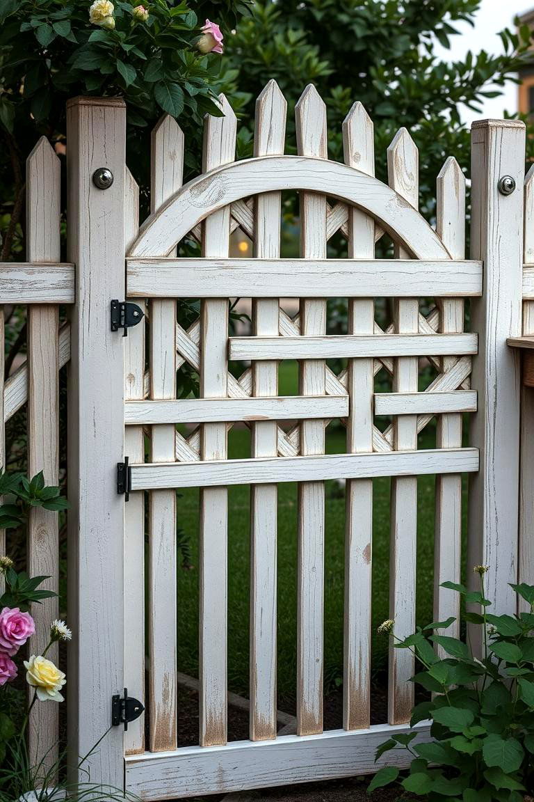 Cottage Style Lattice Fence - 24 Lattice Fence Ideas
