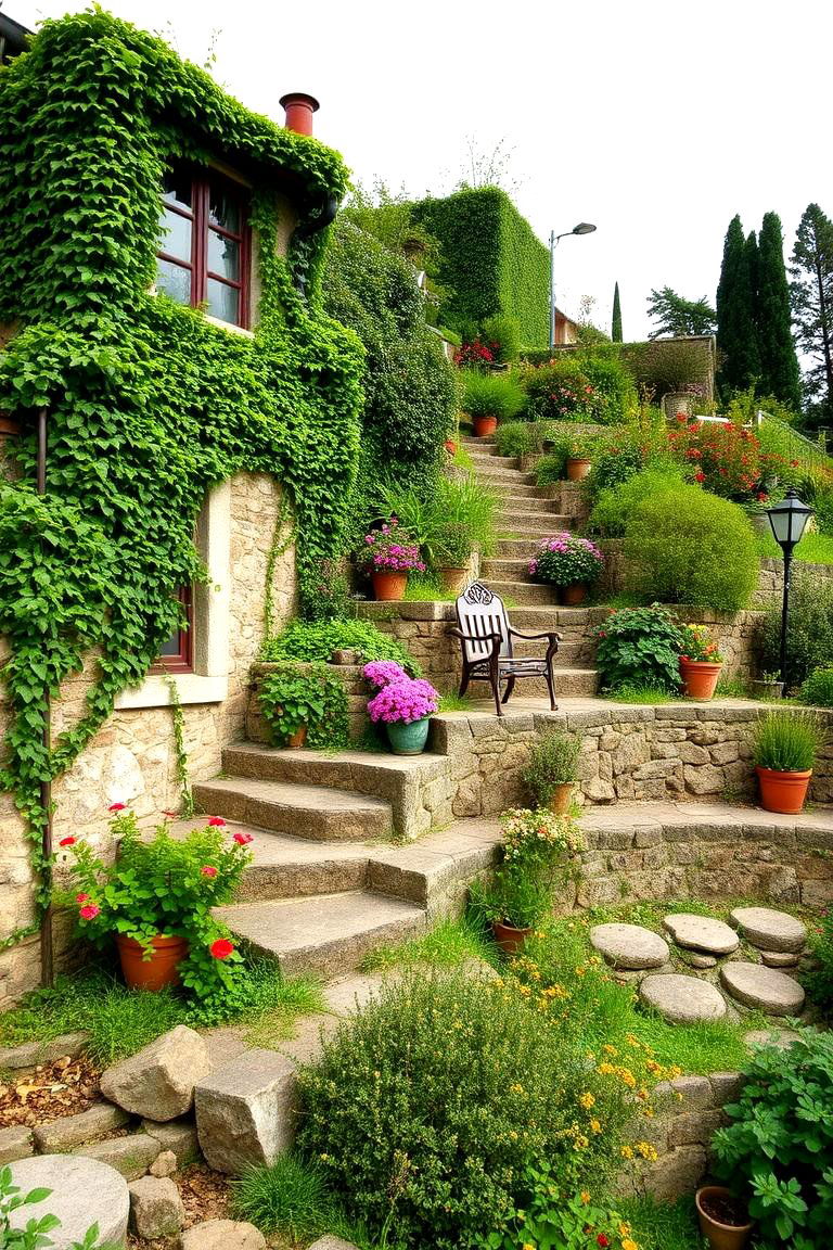 Cottage Style Sloping Garden - 24 Sloping Garden Design Ideas