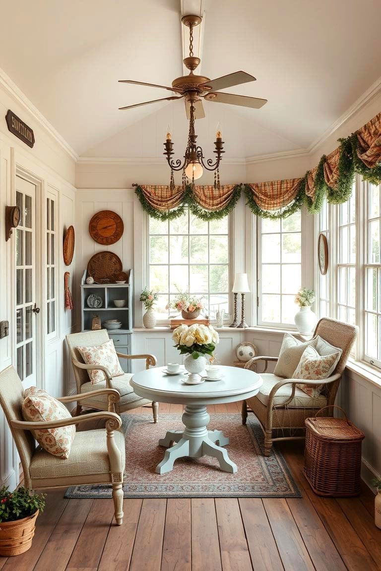 Country Cottage Ambiance - 24 Rustic Sunroom Ideas