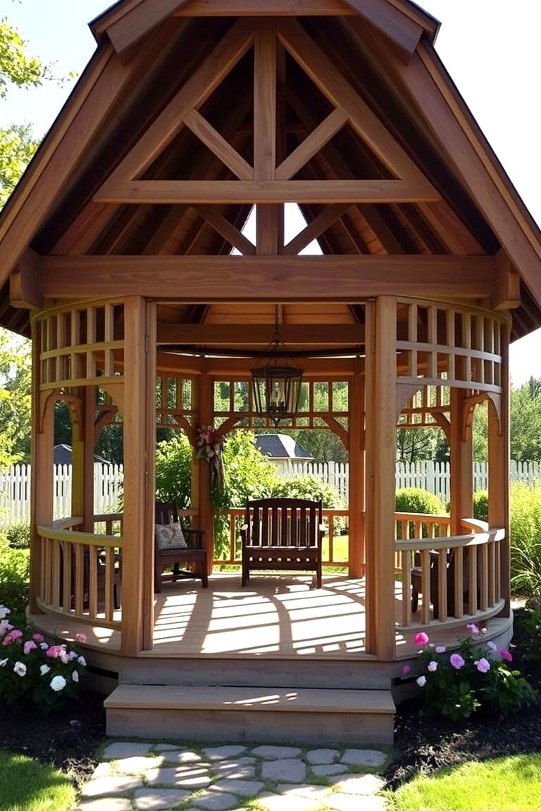 Country Cottage Gazebo - 24 Backyard Gazebo Ideas