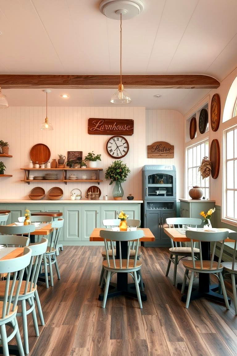 Country Farmhouse Warmth - 24 Restaurant Interior Design Ideas