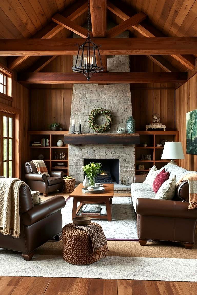 Country Living with Wood Accents - 24 Country Living Room Ideas