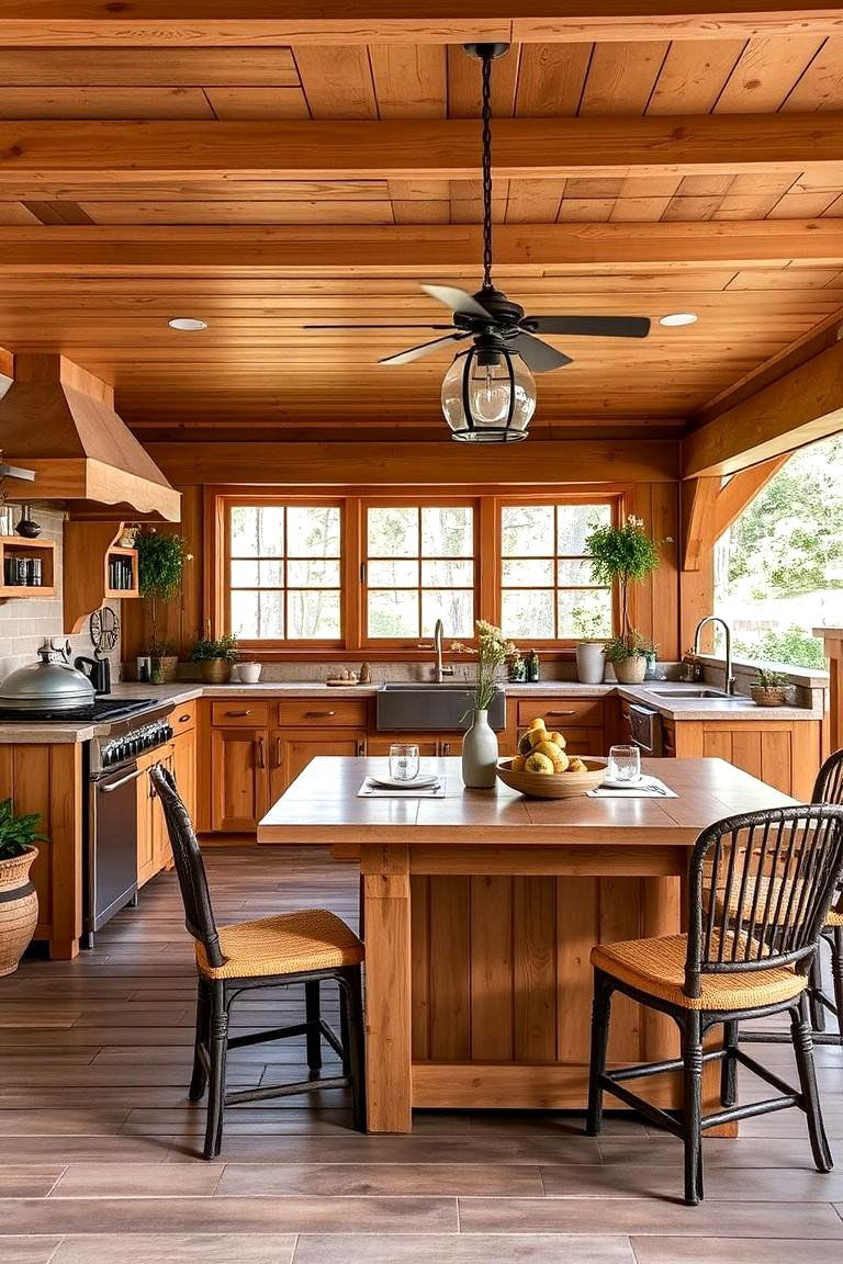 Country Style Farmhouse Kitchen - 24 L Shaped Outdoor Kitchen Ideas