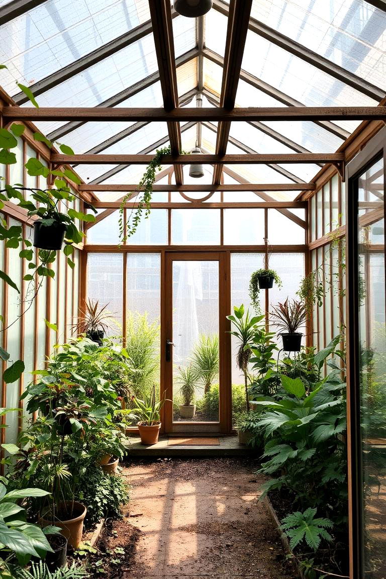 Courtyard Greenhouse - 24 Enclosed Garden Ideas