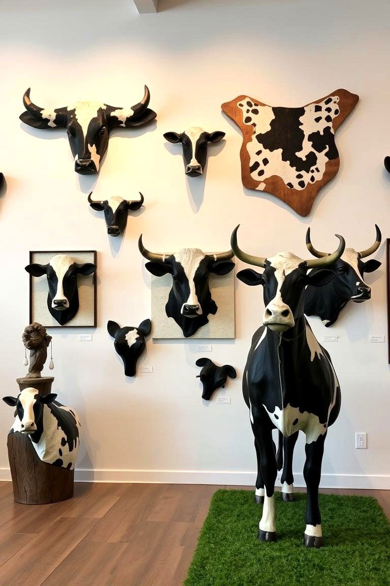 Cow Print Art Installations - 24 Cow Print Room Decor Ideas