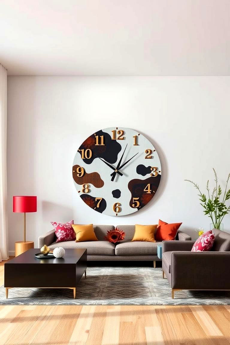 Cow Print Clocks - 24 Cow Print Room Decor Ideas