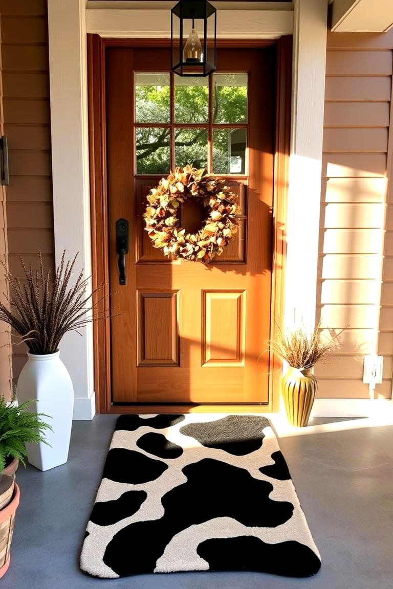Cow Print Door Mats - 24 Cow Print Room Decor Ideas