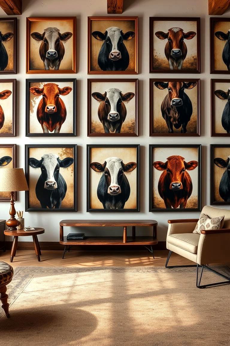 Cow Print Wall Art - 24 Cow Print Room Decor Ideas