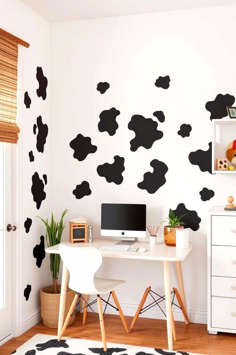 Cow Print Wall Decals - 24 Cow Print Room Decor Ideas
