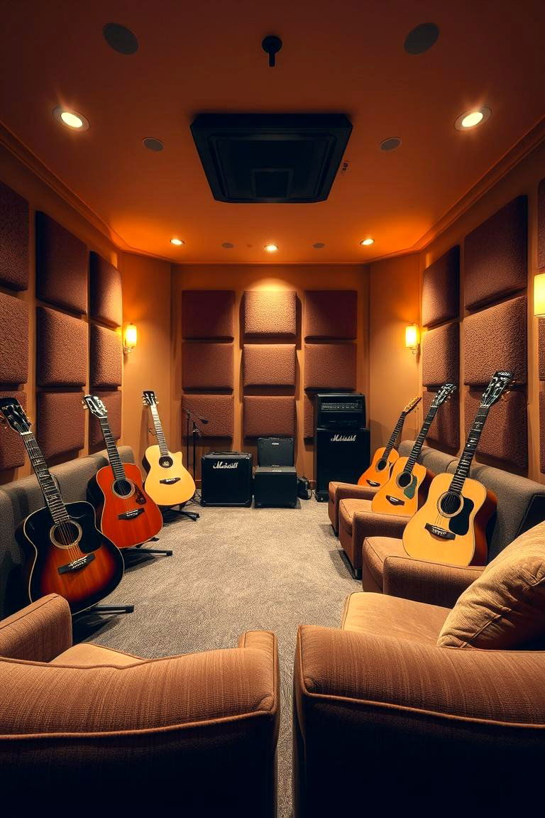 Cozy Acoustic Lounge - 24 Guitar Room Ideas