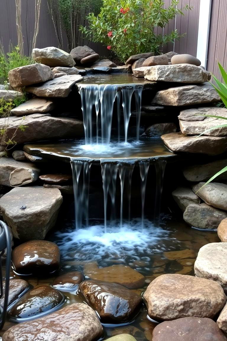 Cozy Backyard Retreat Waterfall - 24 Pondless Waterfall Ideas