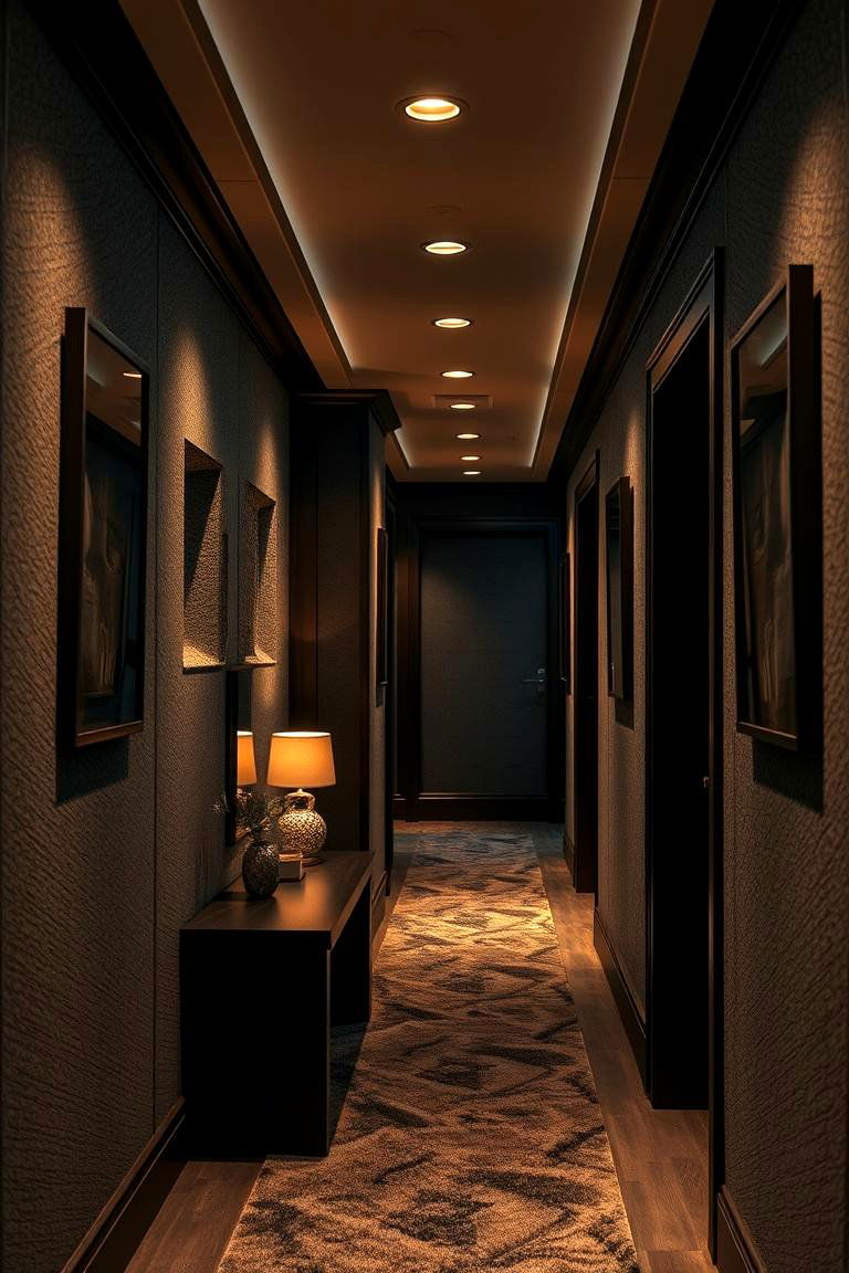 Cozy Black Accents - 24 Black Hallway Ideas