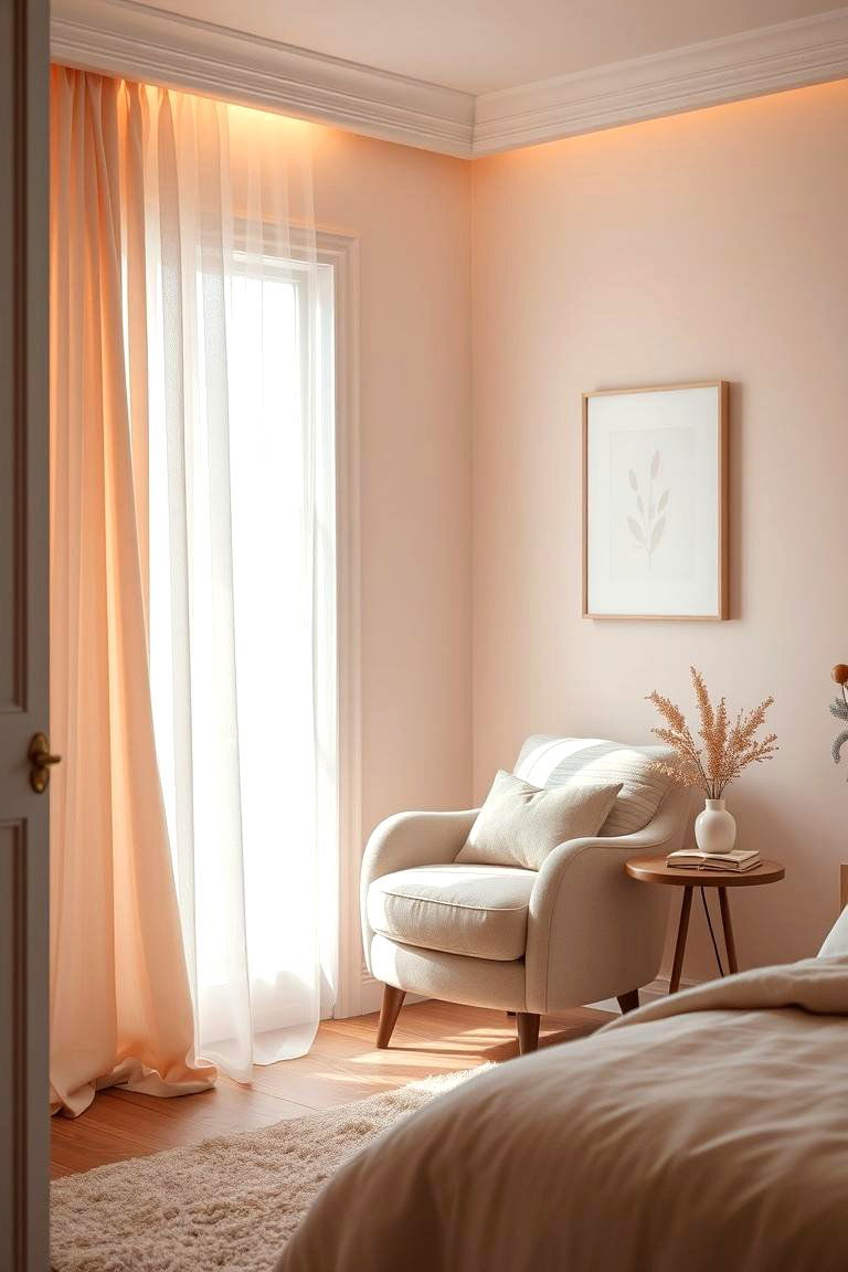 Cozy Blush Reading Nook - 24 Blush Pink Bedroom Ideas