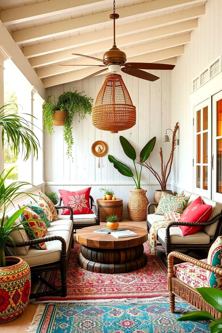 Cozy Bohemian Escape - 24 Lanai Porch Ideas