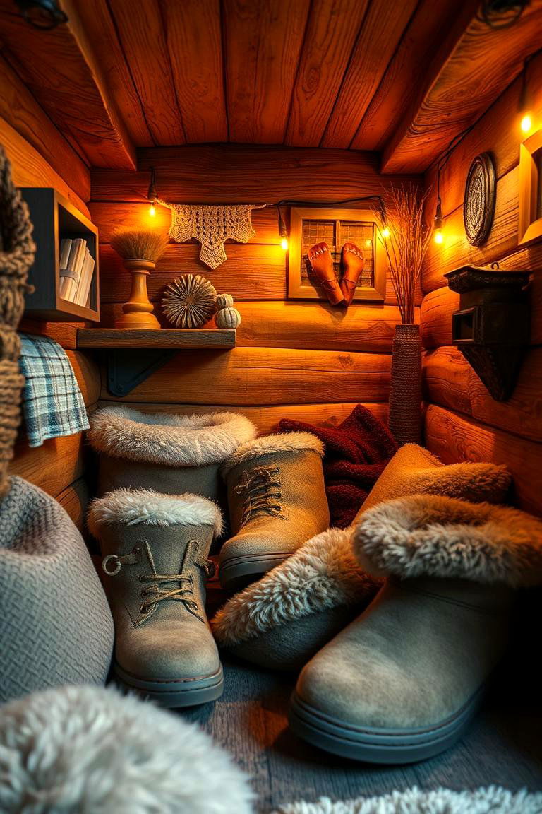 Cozy Boot Room with Warm Accents - 24 Boot Room Ideas