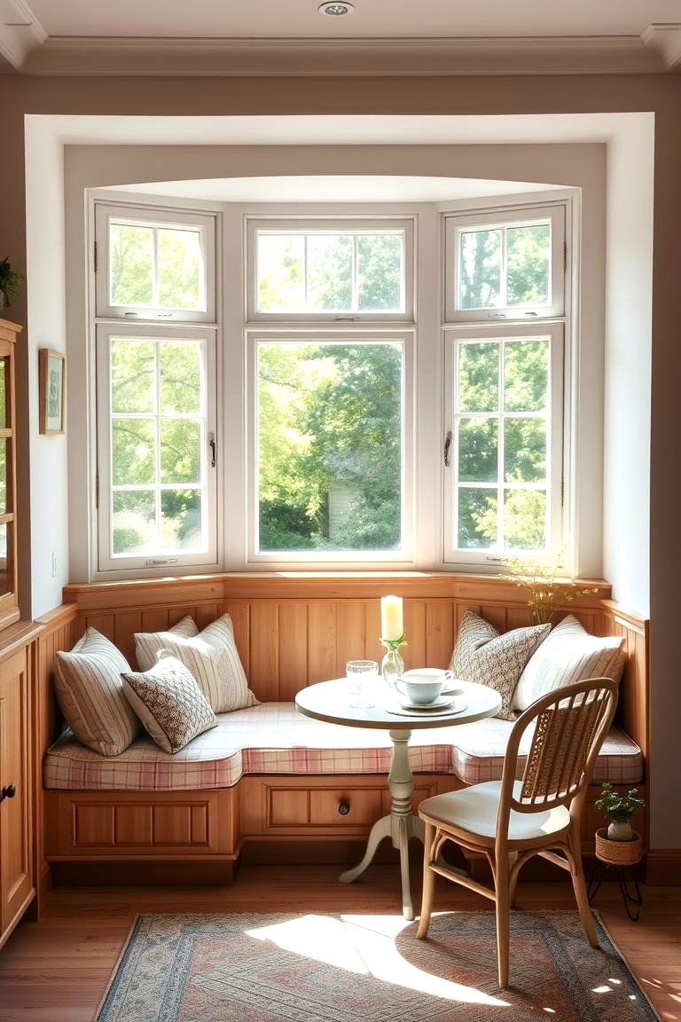 Cozy Breakfast Nook - 24 Kitchen Bay Window Ideas