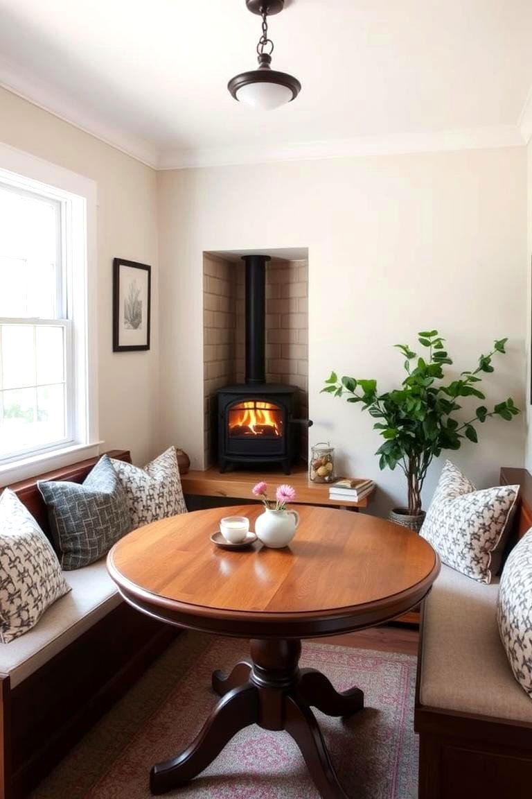 Cozy Breakfast Nook Fireplace - 24 Kitchens With Fireplaces