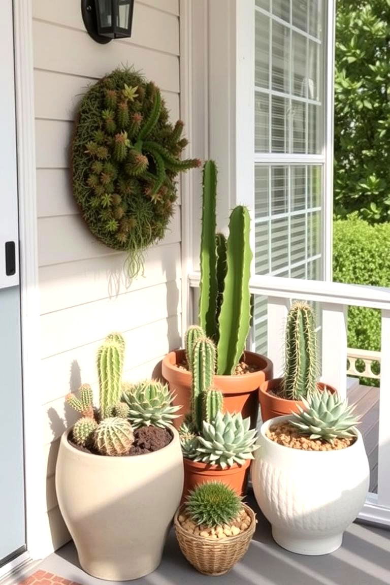 Cozy Cactus Corner - 24 Porch Greenhouse Ideas