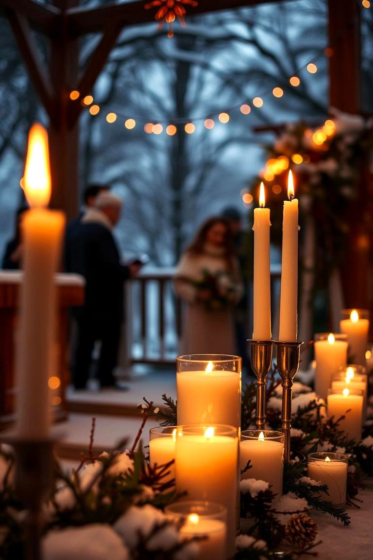 Cozy Candlelit Ceremony - 24 Winter Wedding Ideas