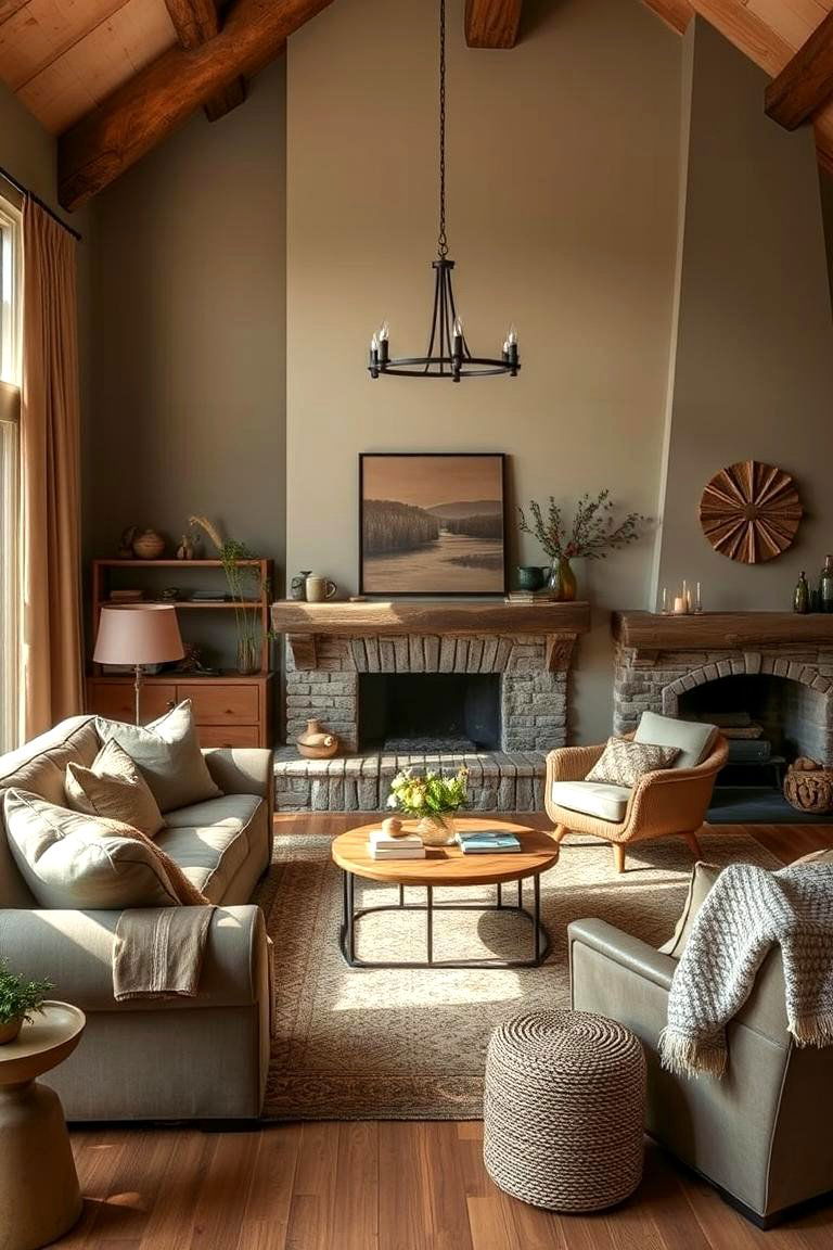 Cozy Color Palettes - 24 Rustic Living Room Ideas