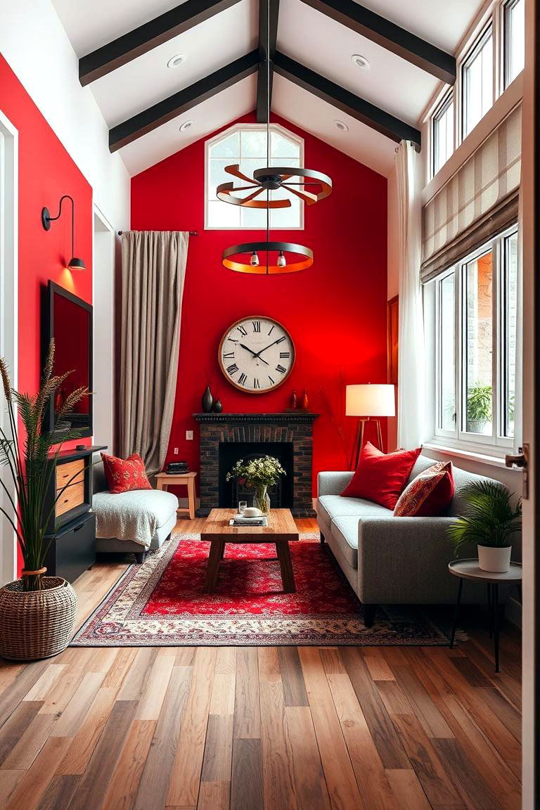 Cozy Contemporary Retreat - 24 red black and white bedroom ideas