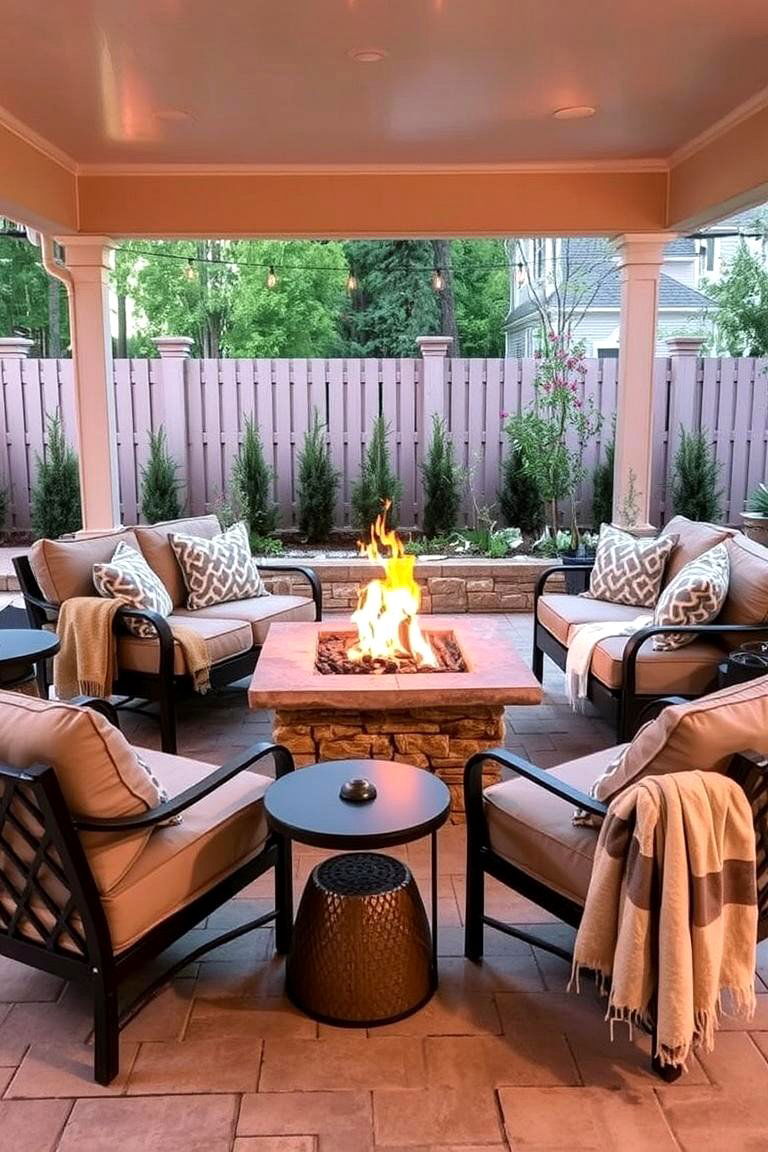Cozy Conversation Nook - 24 Patio Ideas With Firepit