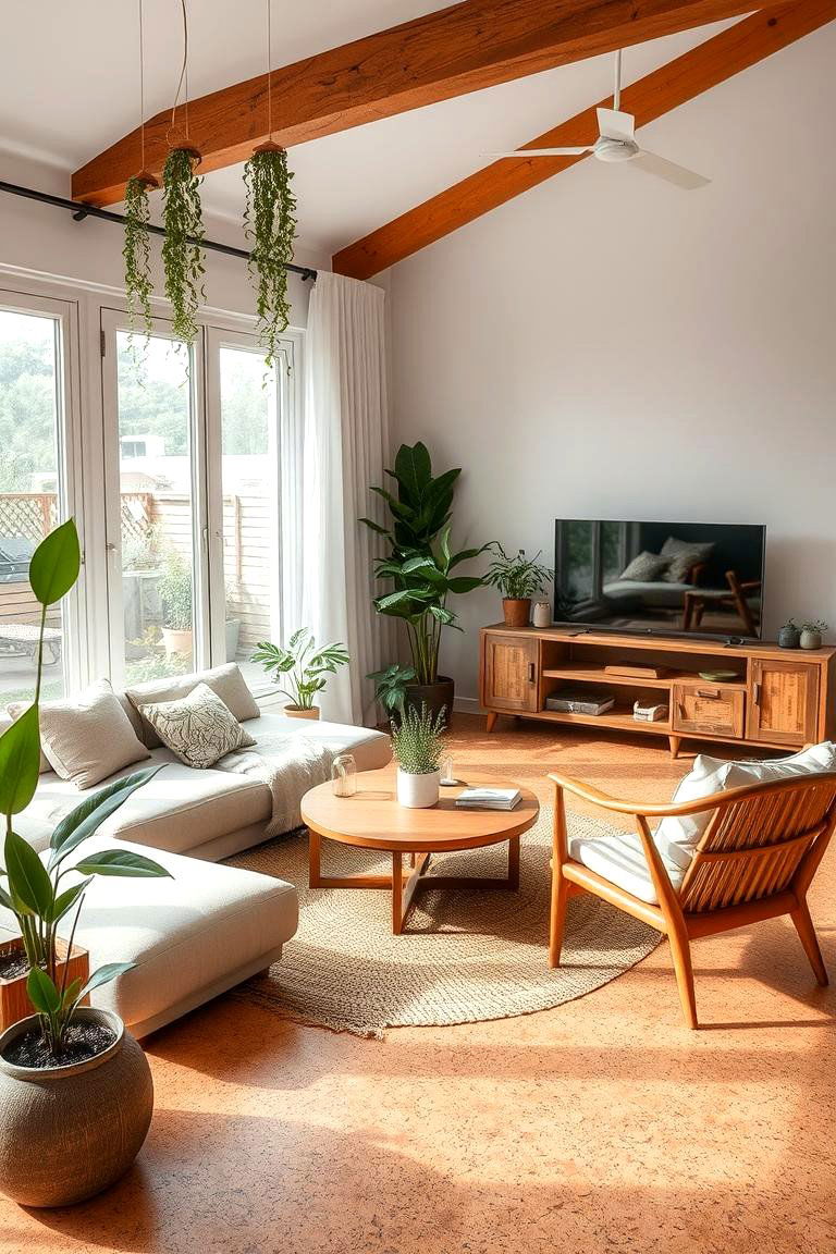 Cozy Cork Flooring - 24 Living Room Flooring Ideas