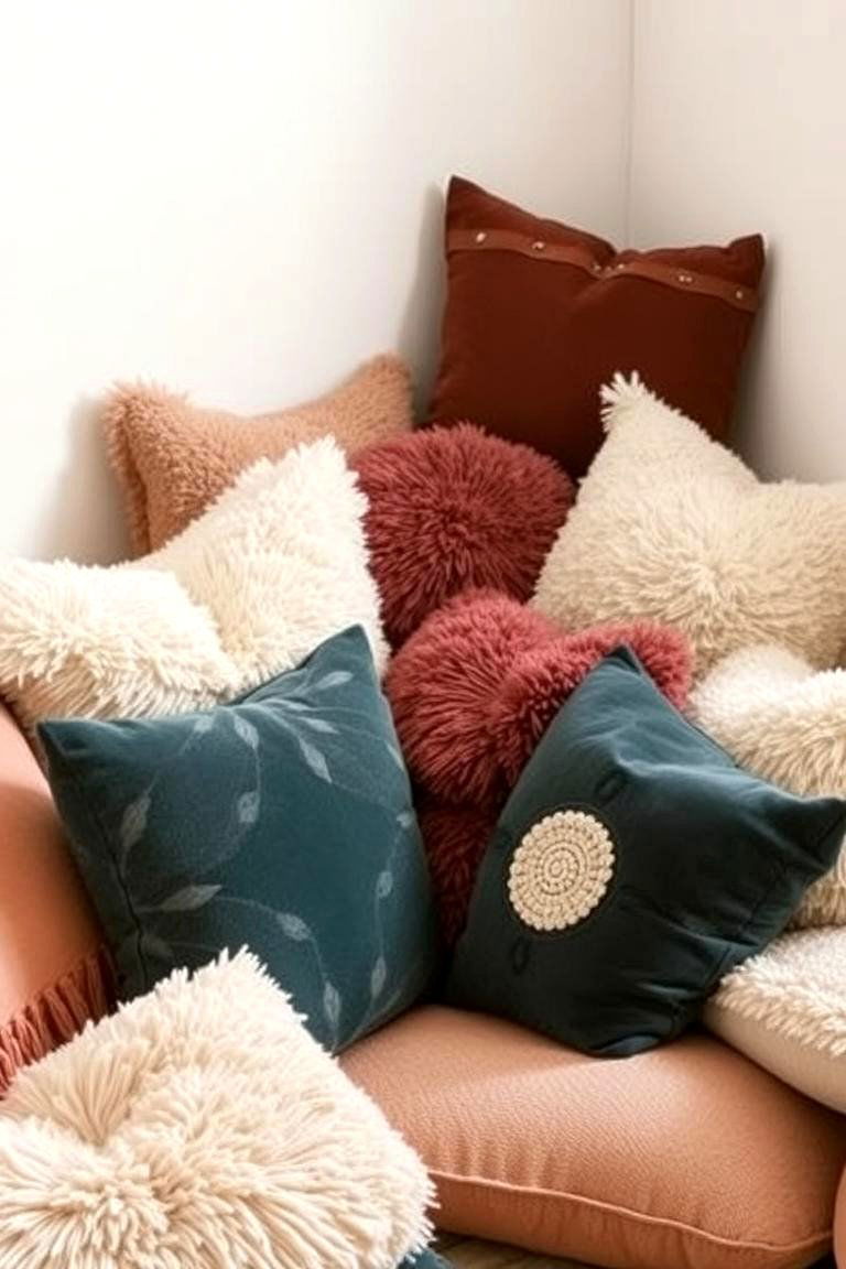 Cozy Corner with Pillows - 24 Bed Nook Ideas