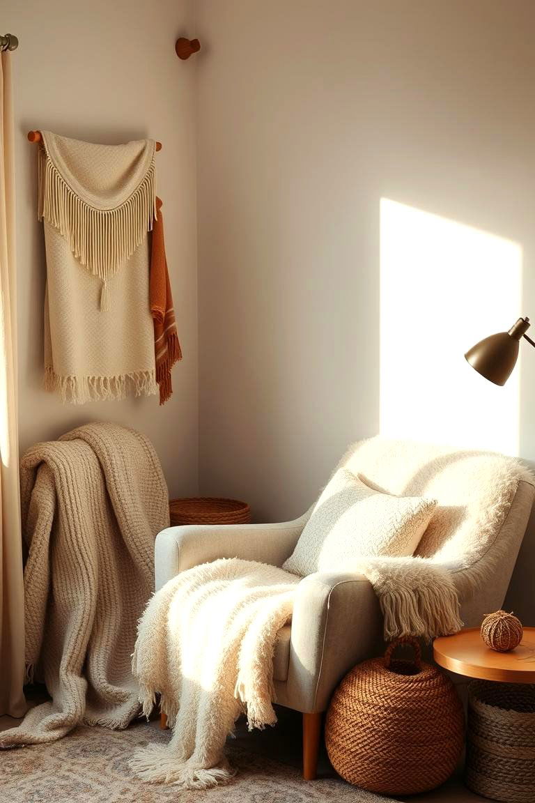 Cozy Corner with Soft Textures - 24 Family Room Ideas