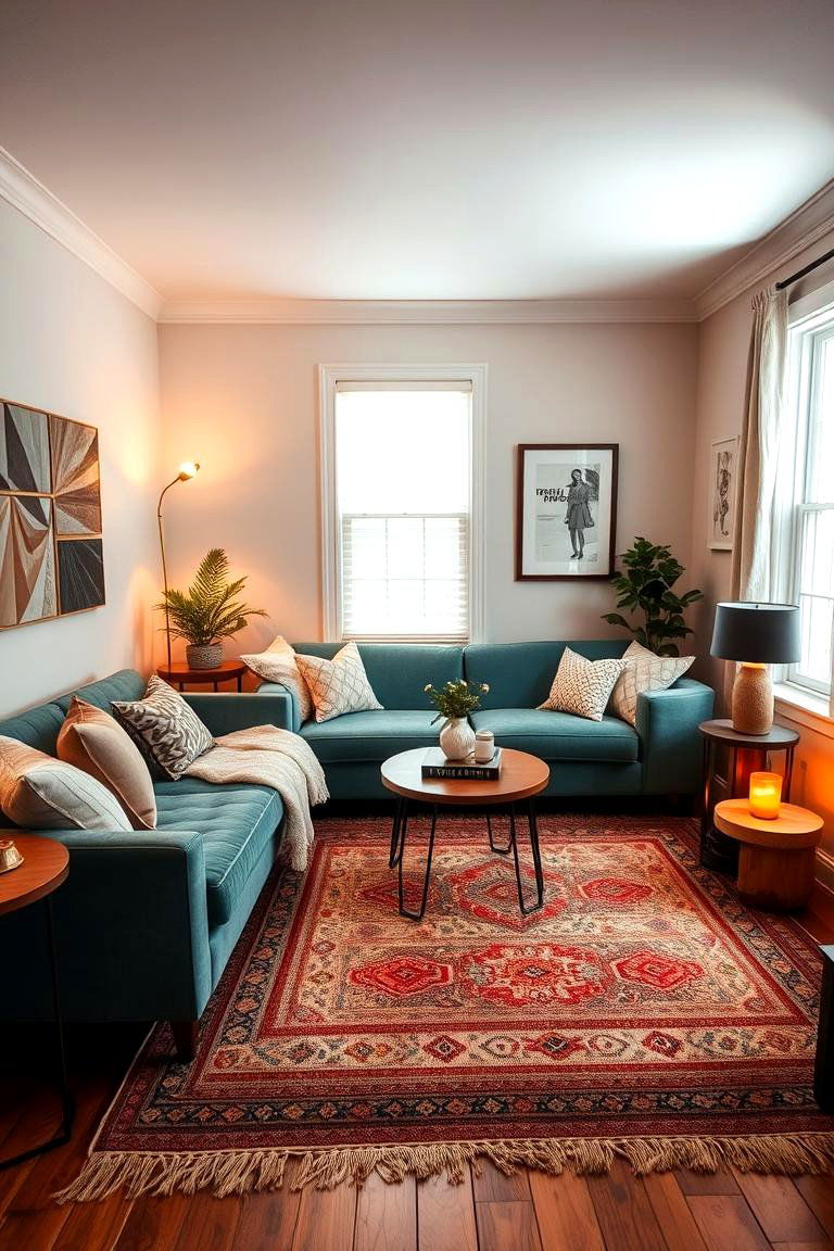 Cozy Corners - 24 Teal Couch Living Room Ideas