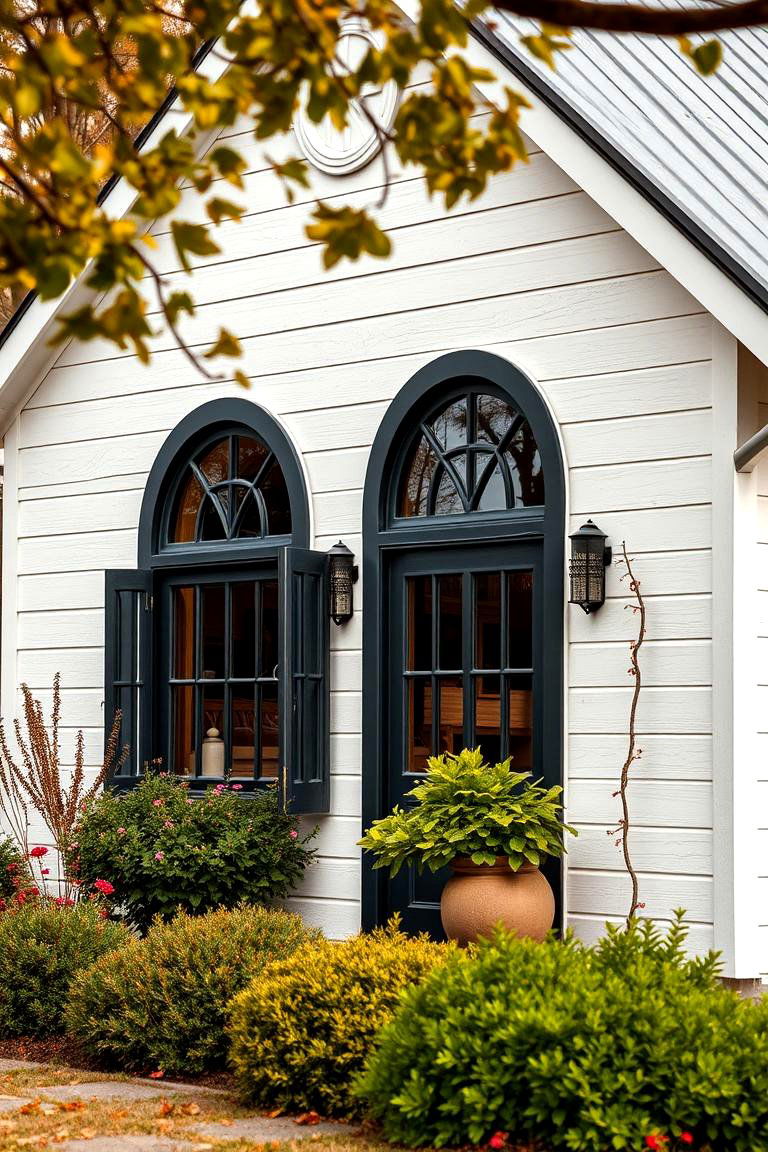 Cozy Country Retreat - 24 White Farmhouse With Black Windows Ideas