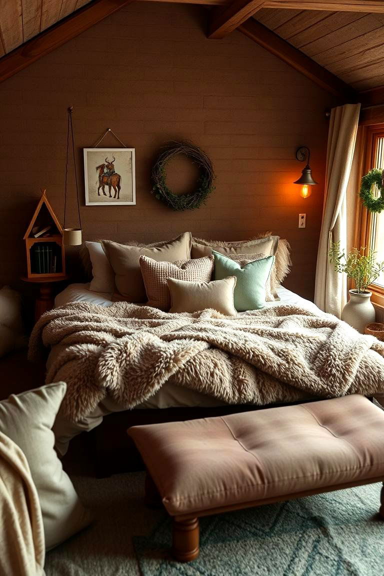 Cozy Earth Tones - 24 Green and Brown Bedroom Ideas