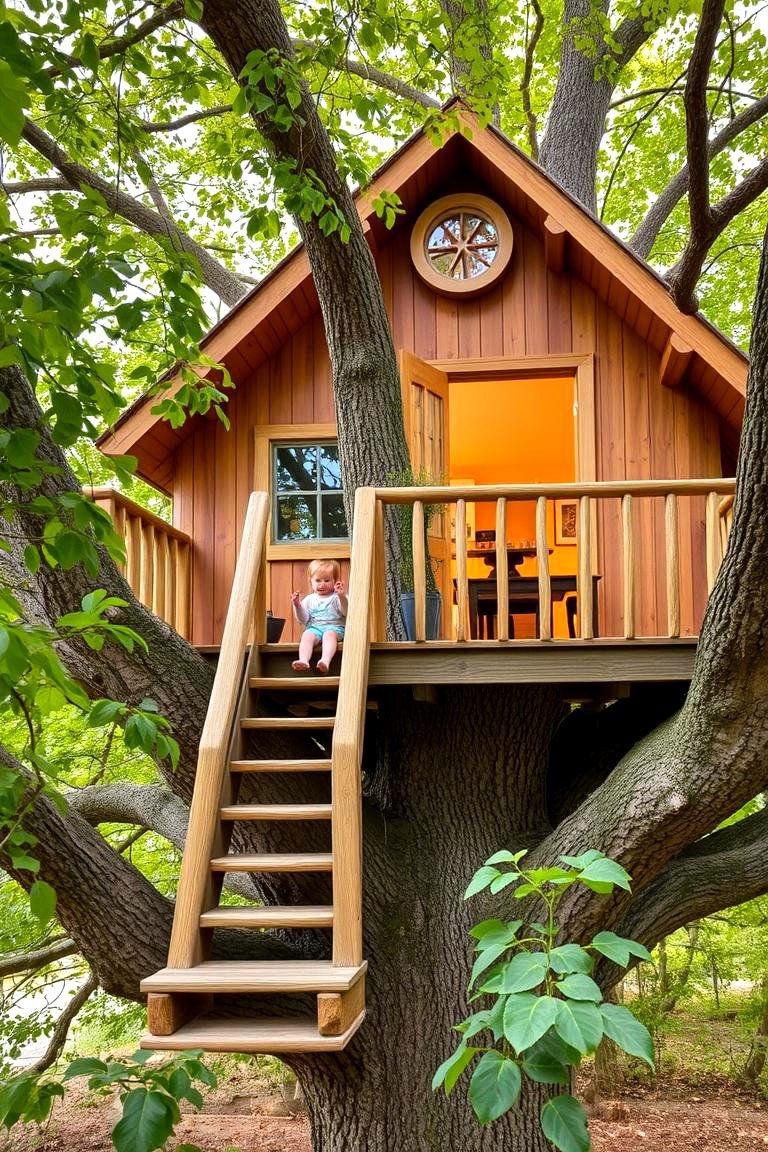 Cozy Family Tree House - 24 Tree House Ideas