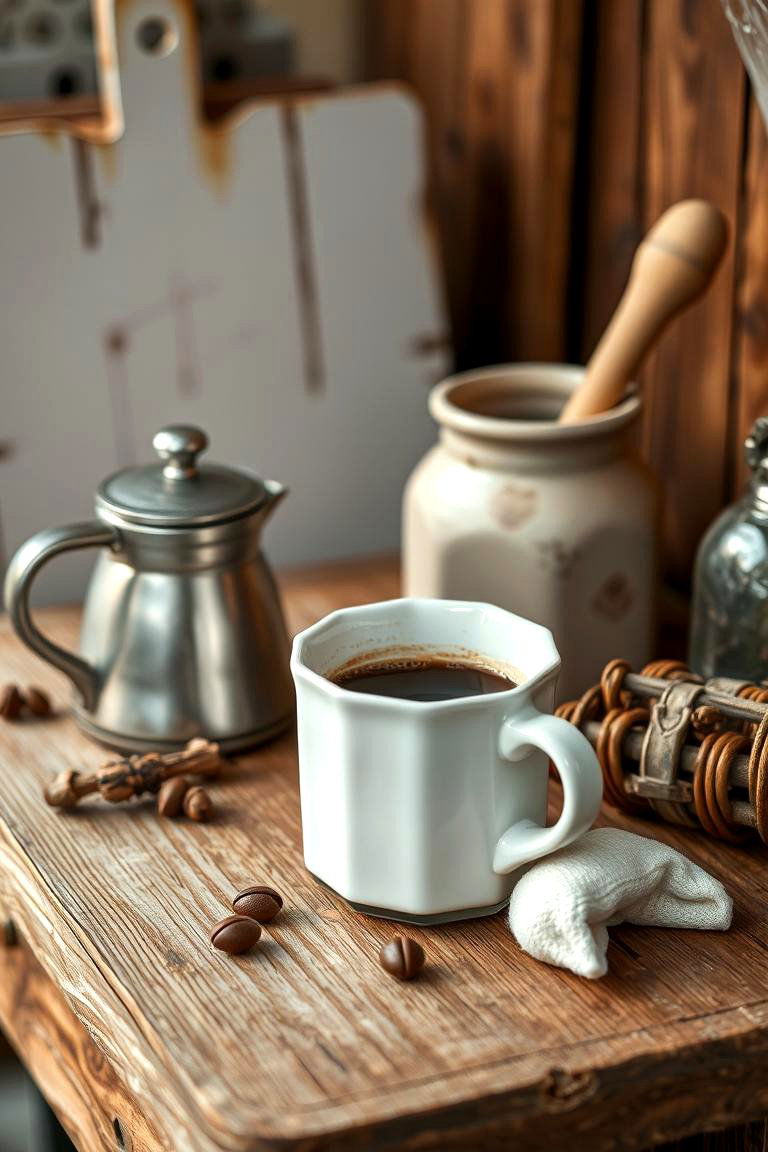 Cozy Farmhouse Coffee Setup - 24 Coffee Station Ideas