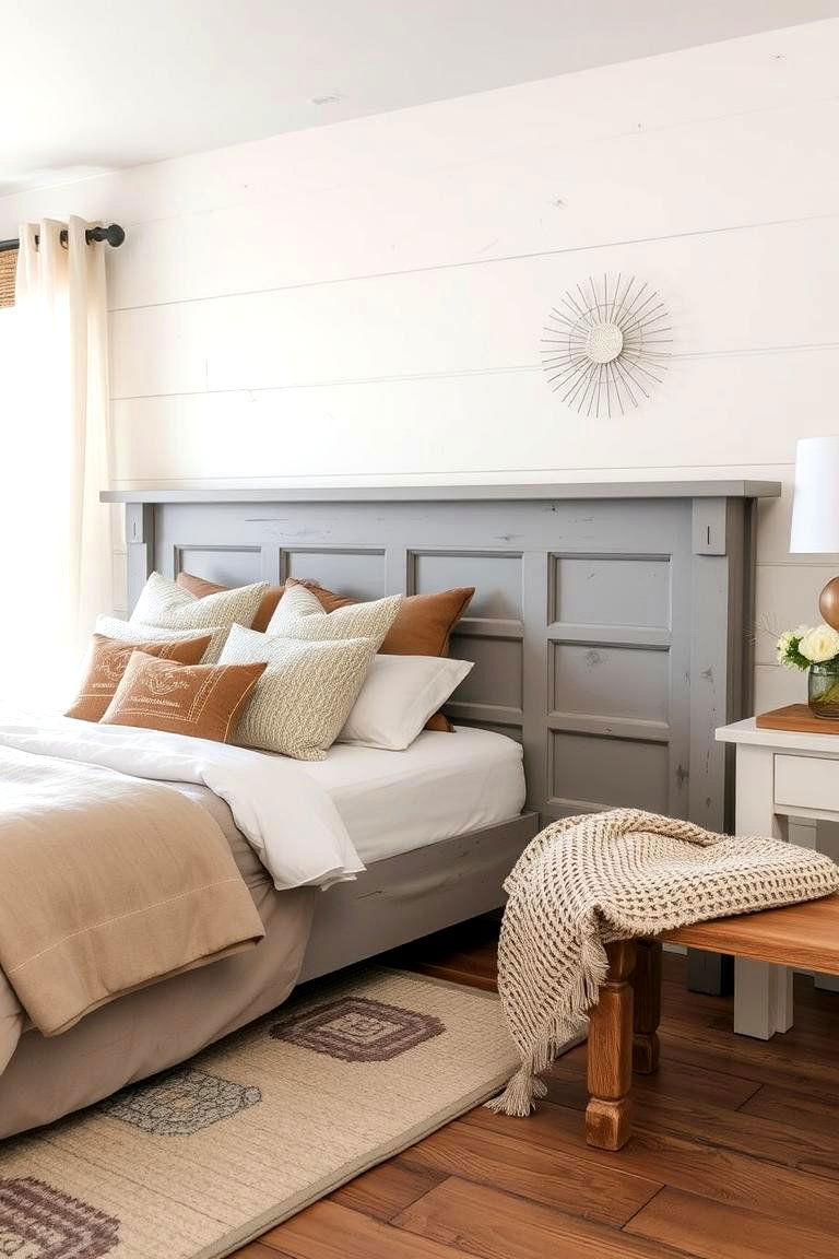 Cozy Farmhouse Grey Appeal - 24 Grey Headboard Bedroom Ideas
