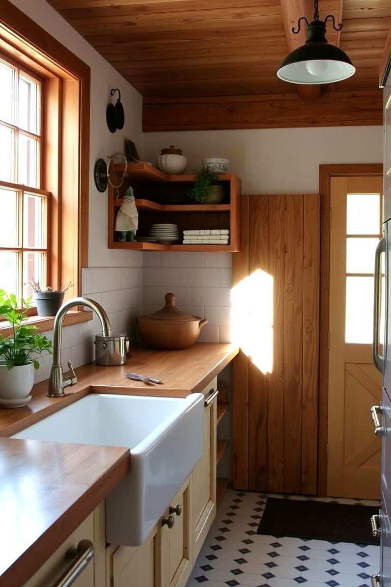 Cozy Farmhouse Sink - 24 Cottage Kitchen Ideas